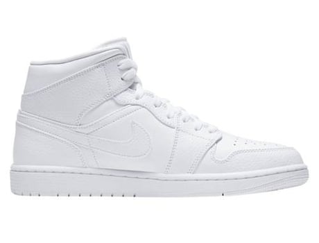 Zapatillas Deportivas NIKE Air Jordan 1 Mid Hombre (Blanco -Cuero Natural -42)