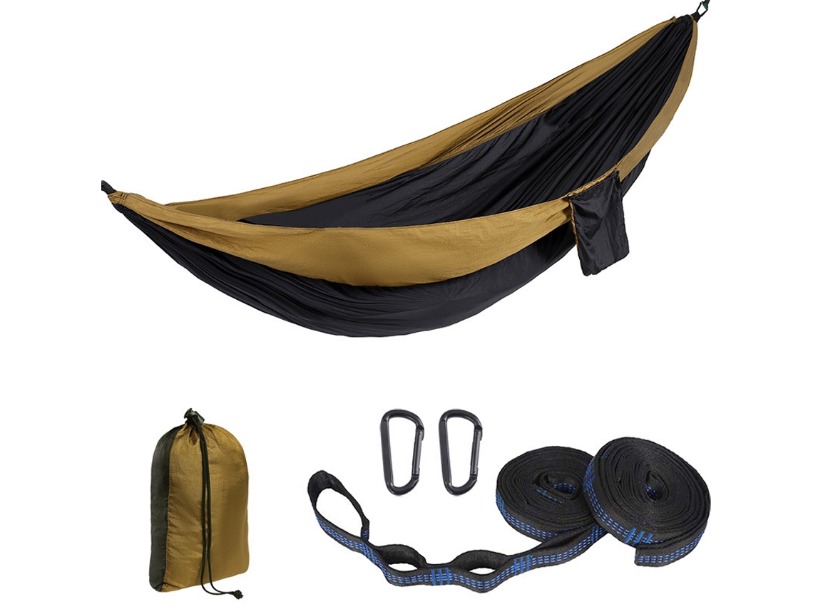 Hamaca Individual Chrui Con Correas, 51 Bucles, 270 X 140 Cm (caqui)