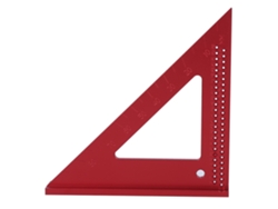 Regla triangular de aluminio de 45/90 grados para marcar en carpintería y grabar agujeros.