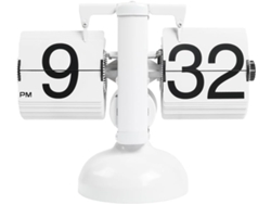 Reloj de sobremesa plegable, estilo retro, funciona con pilas, color blanco YANYXR