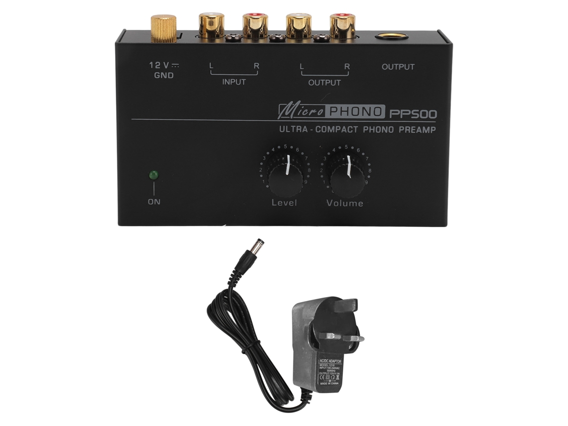 Preamplificador De Fono Para Tocadiscos Con Control De Volumen Independiente Y Ecualización Con Enchufe Riaa Del Reino Unido.