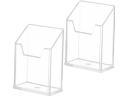 Juego de 2 cajas organizadoras transparentes para papelería y marcadores Gokoco