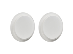 Conjunto de 2 apliques de pared Beliani Semnon, aluminio blanco (56 x 13 x 73 cm)