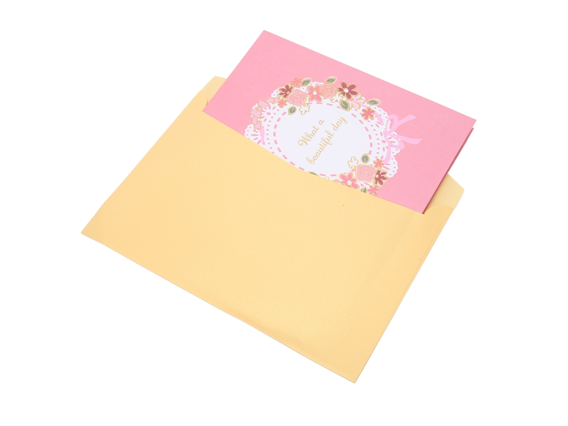 Tarjetas de felicitación 3D ecológicas de color rosa para el Día de San Valentín