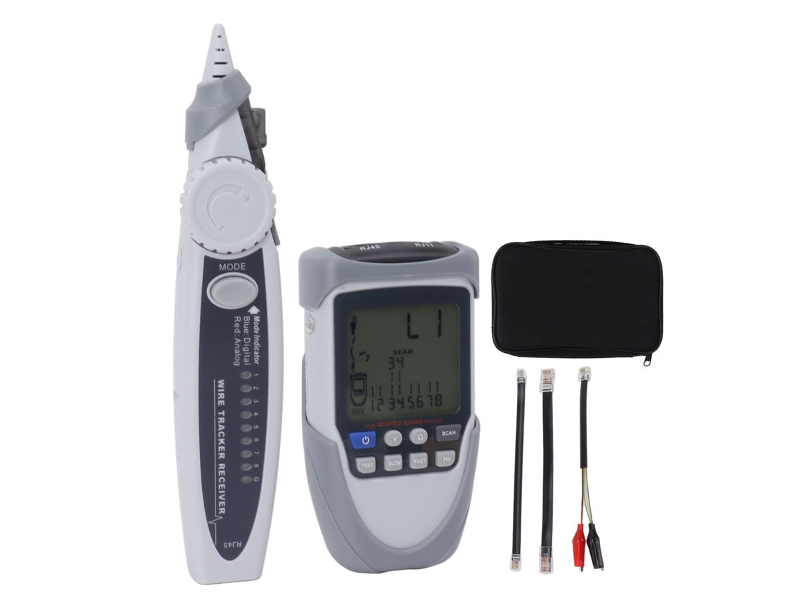 Localizador De Cables Con Comprobador De Cables Y Pantalla Lcd, Medición De Voltaje Poe Para Redes Telefónicas.