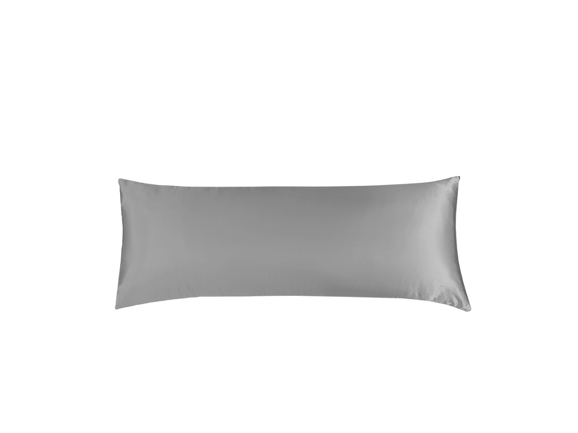 Paquete De 2 Fundas De Almohada De Seda Para Cabello Y Piel Suaves Digitallab 51 X 137 Cm (gris Oscuro)