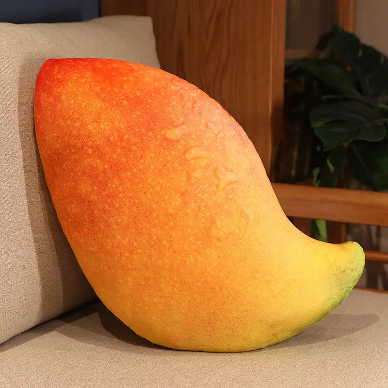 (mango 40cm) Almohada Para Adultos, Cojín, Cojín De Asiento, Cojín De Respaldo, Serie Frutas Simuladas