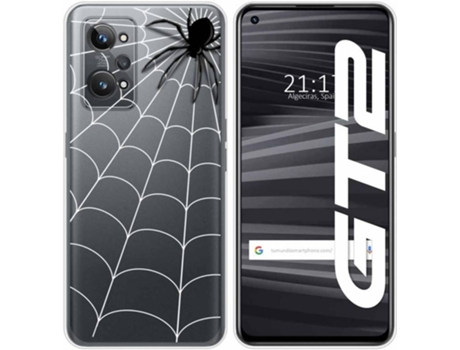 Carcasa para Realme GT 2 5G TUMUNDOSMARTPHONE Dibujos Transparente Araña Multicolor