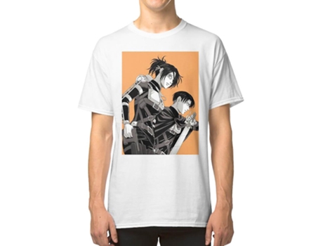 Camiseta ROCKINSTONE Levi And Hange Attack On Titan Algodón para Hombre (3XL)