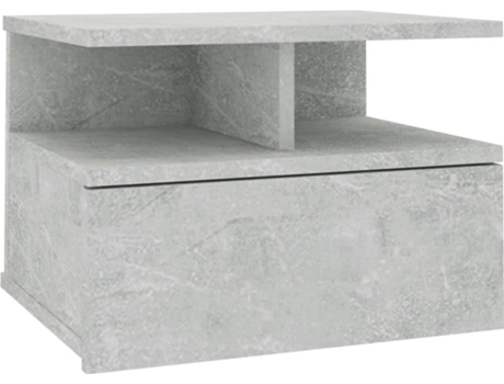 Mesita de noche flotante VIDAXL Gris Madera contrachapada (40x31x27 cm)