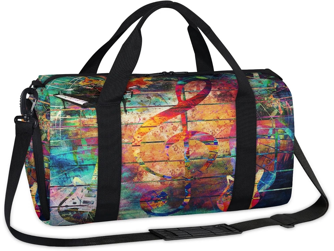 Bolsa deportiva informal de fin de semana, poliéster, 45x21x23 cm, diseño DU