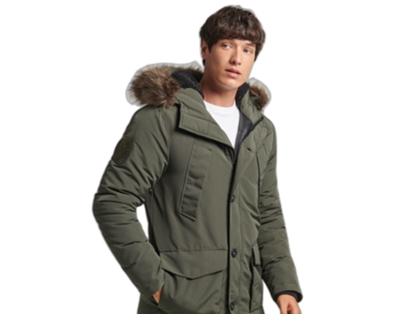 Sudadera con Capucha SUPERDRY Everest Piel Verde (XS)