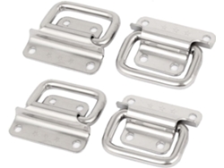Caja de herramientas CHABERLU de acero inoxidable de 90 grados con extractor, tono plateado, 2'' de largo, 4 piezas