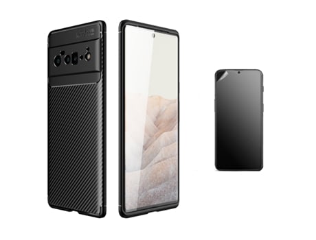 Carcasa + Protector Google Pixel 6 Pro Rugged Carbon Negro