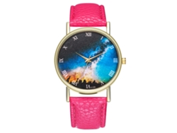 Reloj Star Lady Star Para Hombre Y Mujer, Moderno, Juvenil, Cuarzo T123-a, Rojo Y Rosa.