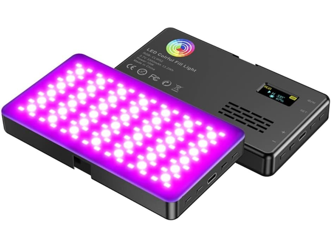 Bombilla de bolsillo RGB cuadrada para transmisiones en vivo, ideal para fotografía y belleza, con LED recargable. SFUSHOS