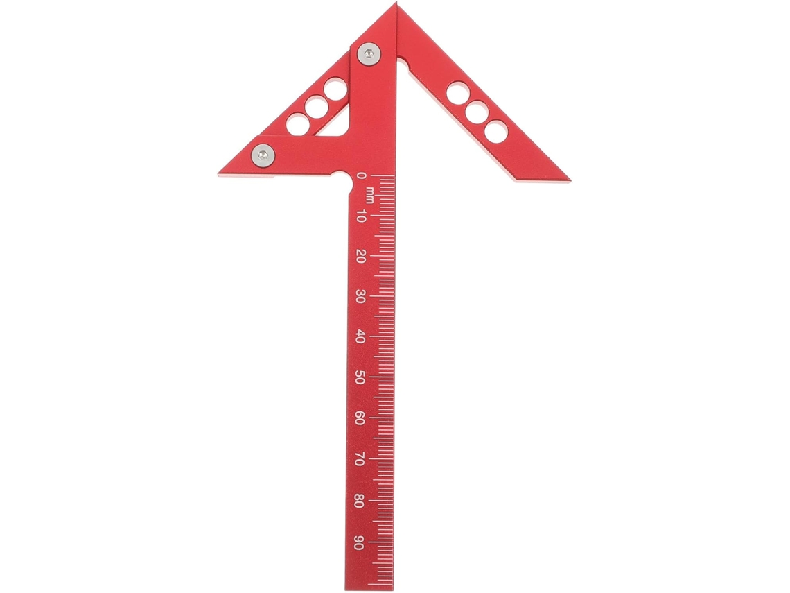 Herramienta Marcadora De Ángulo De Aluminio De 45 Grados En Aleación Roja.