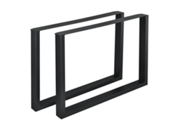 Juego de 2 Patas de Mesa [EN.CASA] Makers (Acero - 100 x 72 cm - Negro)