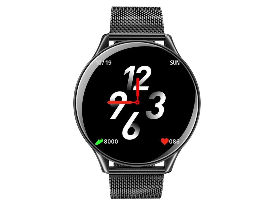 Reloj Inteligente (resistente Al Agua Ip67, Monitorización De La Frecuencia Cardíaca) Reloj Con Correa De Acero Sn58 (correa De Acero Negra)