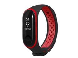 Pulsera deportiva de silicona compatible con Xiaomi Band 25x1x2 cm. Color negro.