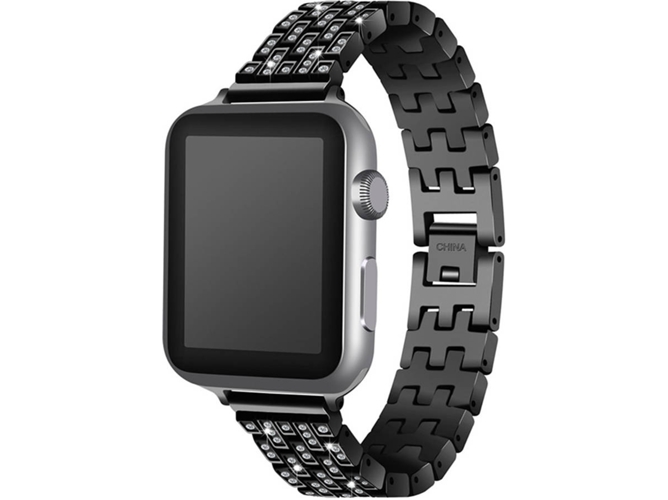 Correa Apple Watch 42, 44 mm WJS Metal Negro
