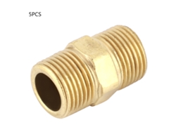 5 Conectores Rápidos De Rodillo De Acero Bspt Macho Rectos (3/8" Bspt)