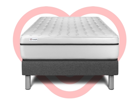 Set Vital Spa 120 X 190 Cm Kit Somier Gris