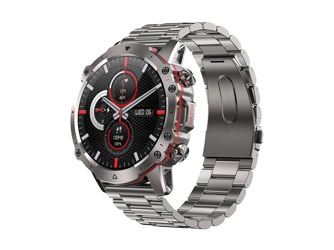 Smartwatch con llamadas Bluetooth, pantalla de 1,43 pulgadas, monitorización de frecuencia cardíaca y presión arterial y varios modos deportivos.