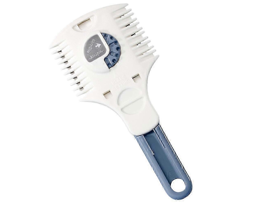 Tijeras de doble filo para cortar el pelo con hoja metálica y peine de plástico, recortadora para cabello largo y corto.