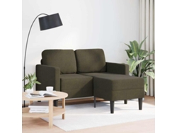 Maison Exclusive - Sofá De 2 Plazas Con Chaise Longue En Forma De L, Color Verde Militar, 125 Cm, Piel Sintética