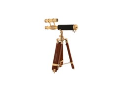 Telescopio Laton Mango Doble Dorado 24x17x34cm