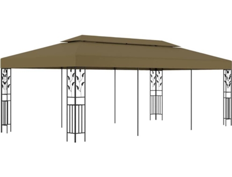 vidaXL Cenador gris taupe 6x3 m 180 g/m²