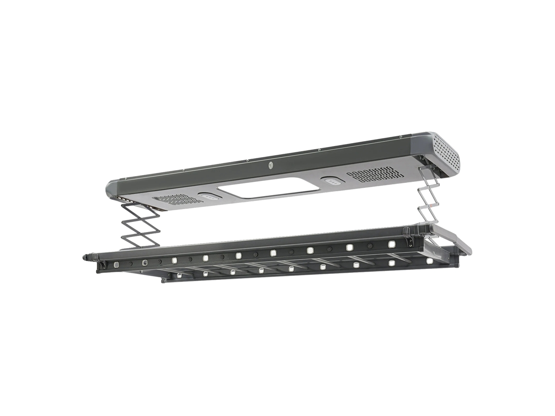 Secadora eléctrica de ropa, mecanismo de elevación ajustable, luz LED integrada, gris (OEM)