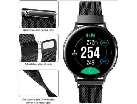 Pulsera Milanese Loop con Cierre Magnético para Garmin Venu 2 Plus Gris PHONECARE