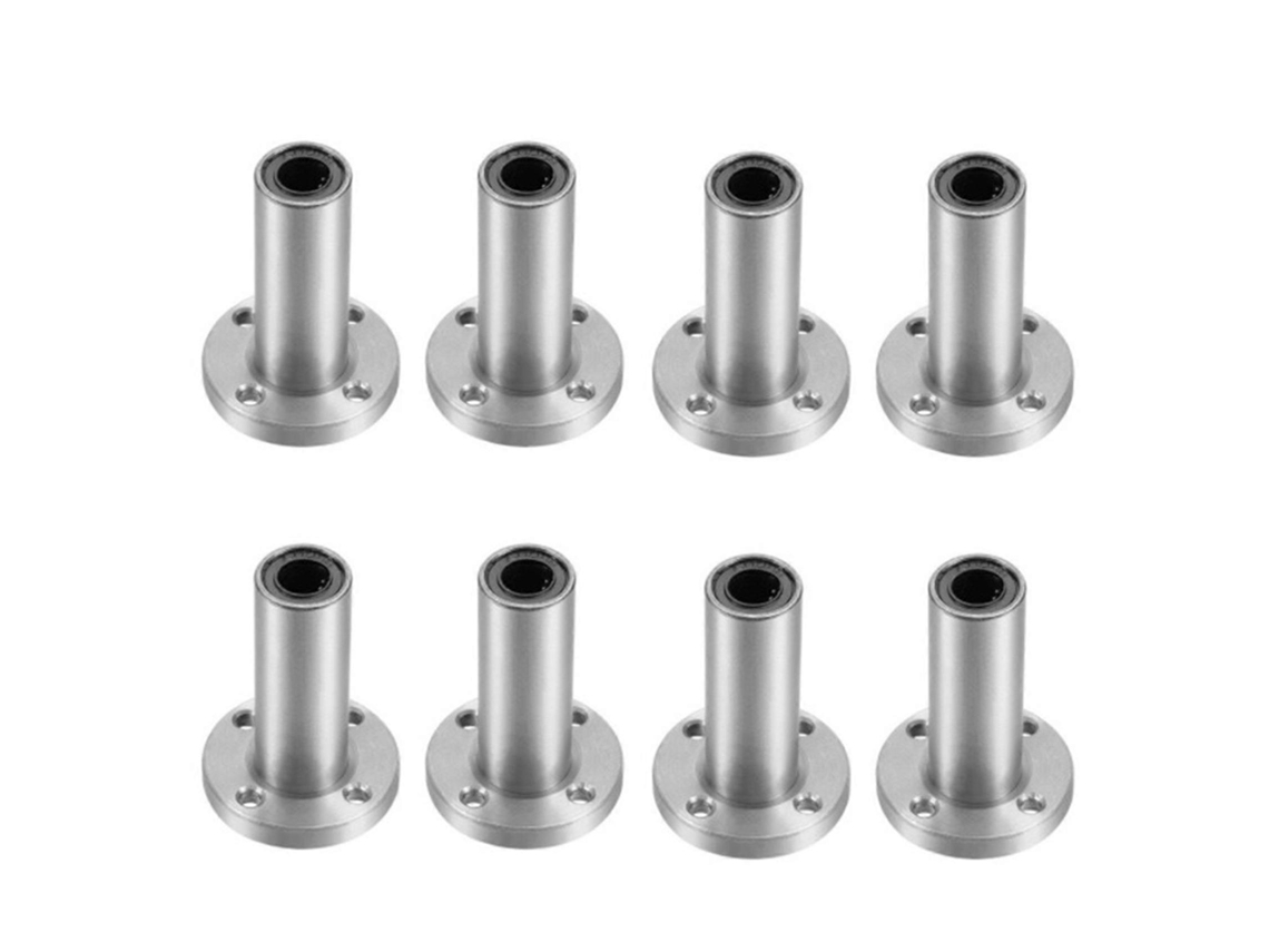 8pcs 8mm Lmf8luu Long Type Round Flange Coupling Linear Motion Bearing,cnc Parts Slide