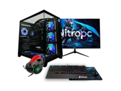 Ordenador Gaming Nitropc Pack Gold Plus v2 Negro – AMD Ryzen 7 5800X, RTX 5060 8GB, 32GB DDR4, 1TB M2, Win11 Pro, Accesorios + monitor 24" FHD 165Hz IPS
