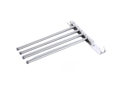 Toallero con gancho, organizador de toallas giratorio de acero inoxidable para baño y cocina, barra de toalla giratoria de pared.