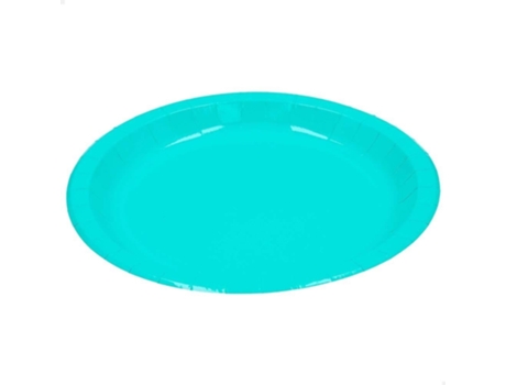 Pack 8 Platos Desechable Verde Agua 23 Cm GENÉRICO