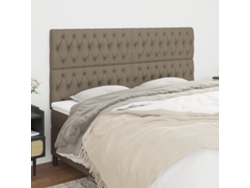 Cabeceros 4 Unidades De Tela Gris Taupe 90x7x78/88 Cm