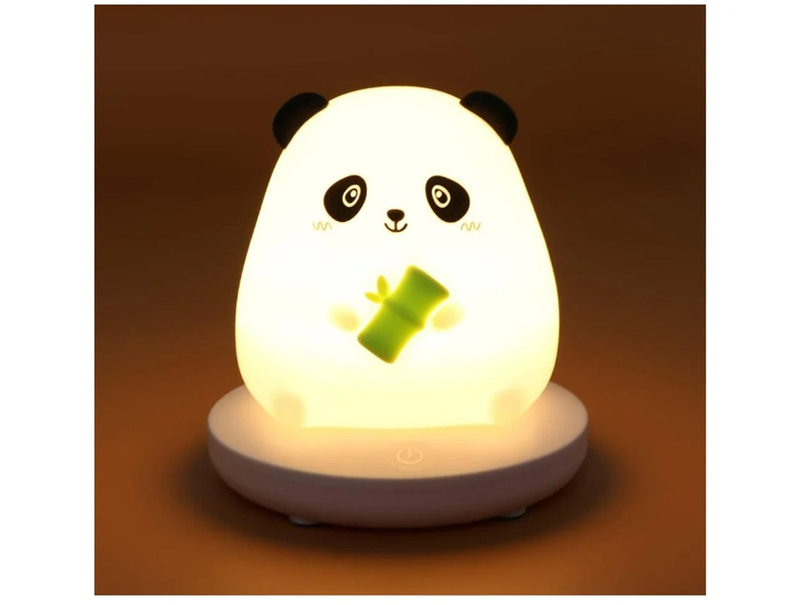 Luz Nocturna Tl16 Yizhood Panda Silicona Soft Touch Blanco