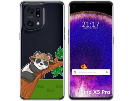 Carcasa para Oppo Find X5 Pro 5G TUMUNDOSMARTPHONE Dibujos Transparente Panda Multicolor