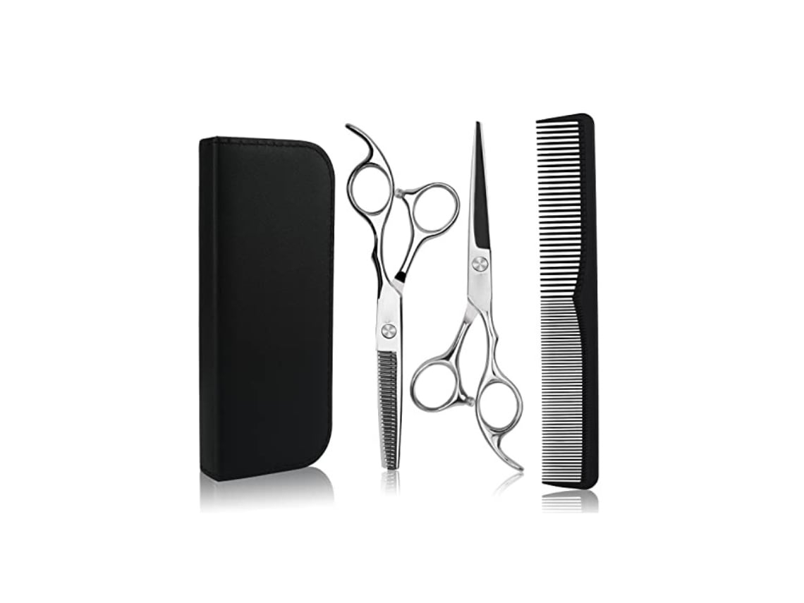 Juego de tijeras de barbero, Kit profesional de tijeras de peluquería, tijeras de adelgazamiento de belleza para recortar el cabello y Barba Pa DIGITALLAB
