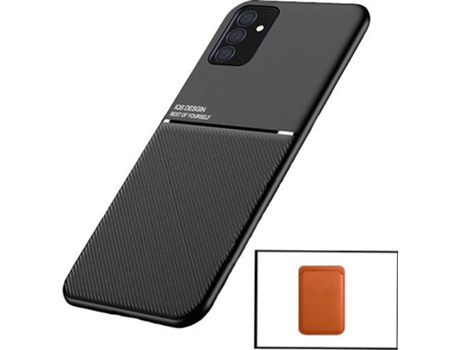 Kit Funda Magnetic Lux y Magnetic Wallet Marrón Samsung Galaxy M52 5G PHONECARE Negro
