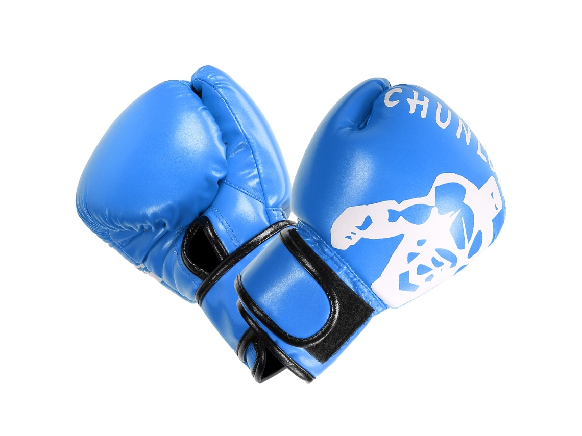 Guantes De Boxeo Sanda Kenpo Para Adultos Y Niños Con Amortiguación Y Ventilación - Azul