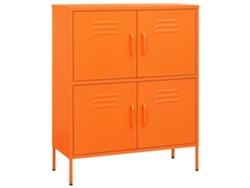 Armario de almacenamiento VIDAXL Naranja Acero (80x35x101,5 cm)
