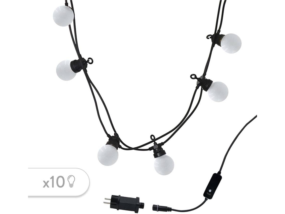 Cadena de luz LED LUMISKY Party Milky 10 (1W - Goma)