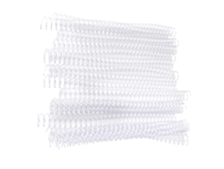 20 anillas de plástico para hojas sueltas, espiral, 19 mm, transparentes, para papel A4, 30 agujeros