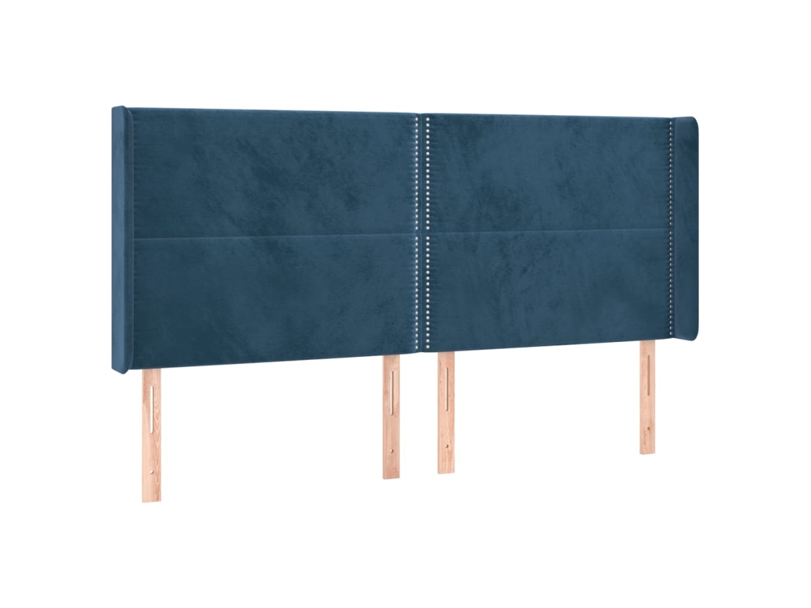 Cabecero VIDAXL Azul Terciopelo (163x16x128 cm )