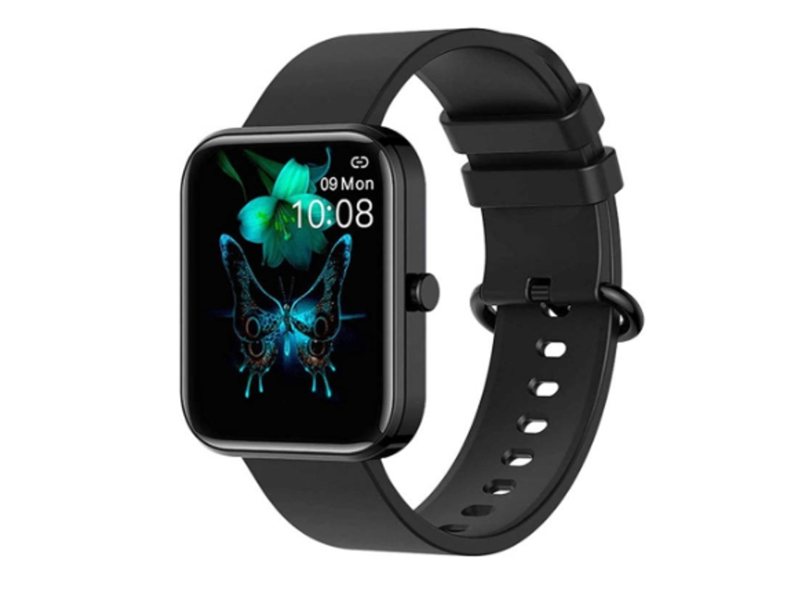 Reloj inteligente Bestvite de 1,69 pulgadas con monitor de actividad física y Bluetooth 5.0, resistente al agua, para hombres y mujeres (negro)