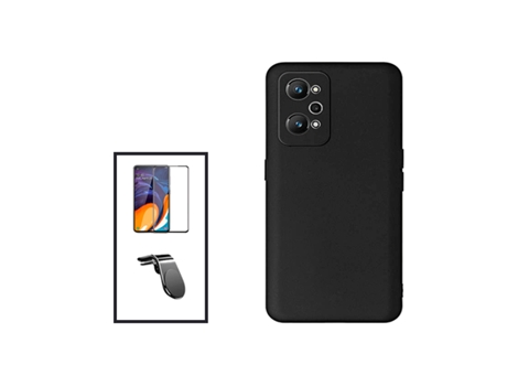 Kit De Película De Vidrio Templado De Cubierta Completa 5D Soporte Magnético De Silicona Líquida L Coche De Conducción Segura Para Realme Gt Neo2 -...